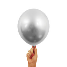 Kromballon 30 cm 4 stk. sølv